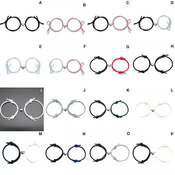 2шт пара браслет сердце веревка плетеный магнит расстояние привлечь подарок дружбы