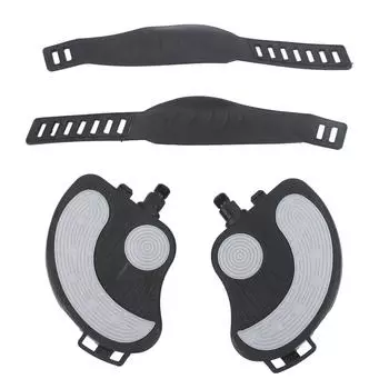 2шт педали для велотренажера с ремнями PP PVC нержавеющая сталь универсальный регулируемый велотренажер