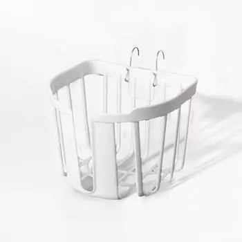 2шт пластиковая компактная подвесная рамка для растений, современная минималистская вертикальная садовая корзина, дышащая корзина для орхидей 13,5x11,5 белый