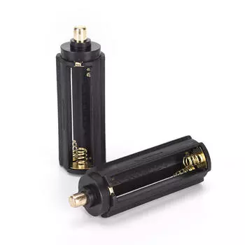 2шт пластиковый аккумуляторный ящик коробка 3 Aaa для конвертера аккумуляторов 18650 чёрный