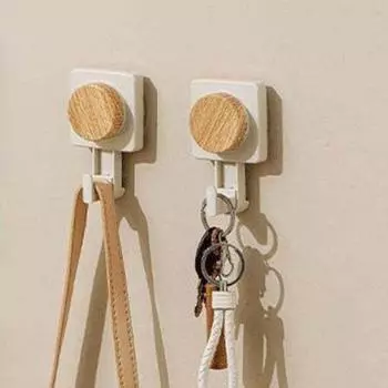 2шт Пластиковый крючок с присоской Настенный настенный вакуумный крючок Практичные липкие крючки для полотенец Кухня светло-серый