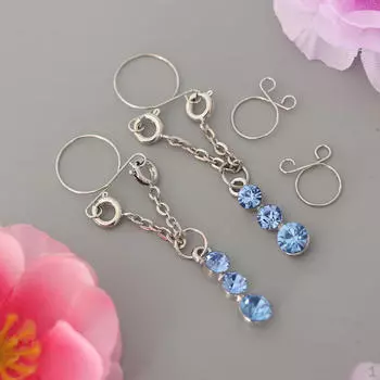 2шт поддельные кольца для сосков свисают без пирсинга украшения для тела из нержавеющей стали