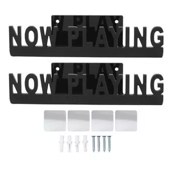 2шт. подставка для виниловых пластинок Now Playing, настенное крепление, акриловый держатель для альбомов, плавающие книжные полки чёрный
