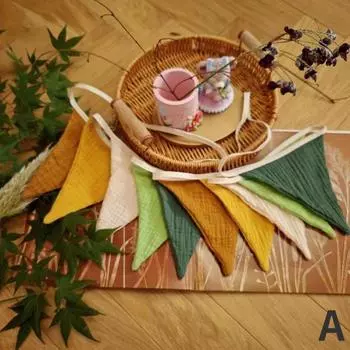 2шт подвесные флаги треугольный флаг украшение для вечеринки милый день рождения флажки детская комната вытягивать цветок A