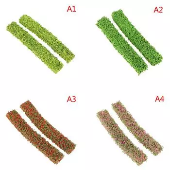 2шт полоски кустарника зеленый песок стол миниатюрная модель моделирование Diy травяной забор