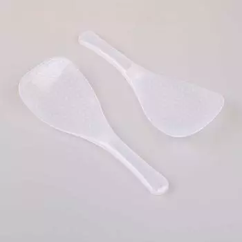 2шт прочные кухонные антипригарные рисовые весла ручные ролл-ложки прозрачные пластиковые ложки для еды