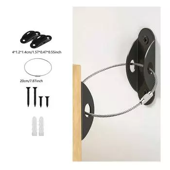 2шт прочный мебельный шкаф настенный фиксированный антиинвертор One Size