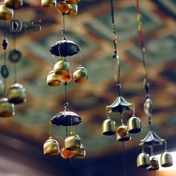 2шт прочный металлический колокольчик износостойкий прочный кулон «сделай сам» с колокольчиком ветра красный