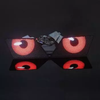 2шт программируемых автомобильных светодиодных фар, светодиодные динамические автомобильные фары, универсальные 5В/12В автомобильные светодиодные фары 12v чёрный