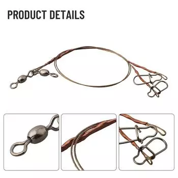 2шт. Проволочный поводок для защиты от поклевок, леска высокого качества 20cm 9kg