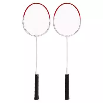 2шт ракетка для бадминтона сплав ультра легкий спортивный аксессуар для тренировок соревнования красный синий
