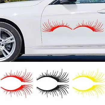 2шт ресницы брови водонепроницаемый съемный автомобиль Стайлинг наклейка наклейка декор белый