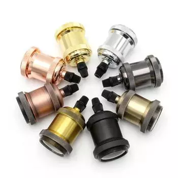 2шт ретро патрон для лампы Эдисона винтовой патрон E27/E26 держатель лампы DIY кольцевой держатель лампы E27 EU бронзовый