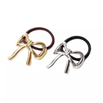 2шт. резинки для волос с бабочками для девочек, элегантные эластичные резинки для волос, золотые и серебряные металлические галстуки, галстуки-бабочки, декоративные галстуки, женские шнуры для волос 2pcs