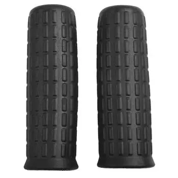 2шт резиновые ручки для тачки черные круглые трубки 114 x 16mm