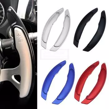 2шт рулевое колесо автомобиля подрулевой переключатель для Mitsubishi ASX/Outlander/Lancer/Eclipse Cross/Lancer Shifter Gear Extension 2010-2020 серебряный