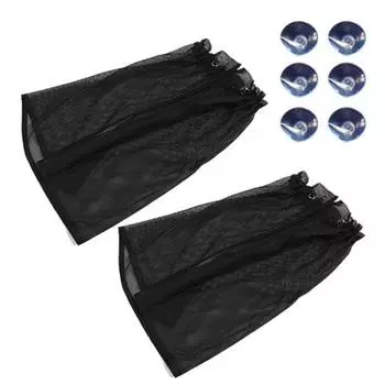 2шт салон автомобиля солнцезащитные козырьки УФ-защита боковые шторы для окон + присоски