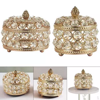 2шт шкатулка для драгоценностей с крышкой и бусинами футляр для хранения безделушек в подарок