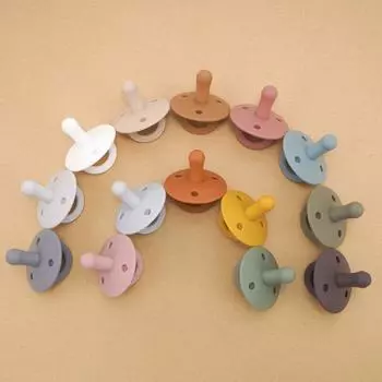 2шт силиконовая детская соска-пустышка пищевой силикон пустышка для новорожденных без BPA однотонные пустышки силиконовая соска детская соска