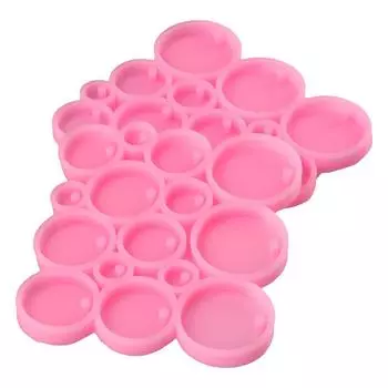 2шт силиконовая форма для ключей круглая эпоксидная форма для изготовления сережек из смолы