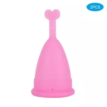 2шт силиконовая менструальная чаша женская женская гигиеническая чаша менструальные принадлежности в форме сердца