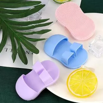 2шт силиконовая щетка для умывания лица отшелушивание черных точек удаление акне глубокая очистка пор руководство синий