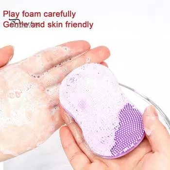 2шт силиконовая щетка для умывания лица отшелушивание черных точек удаление акне глубокая очистка пор ручное очищающее средство для лица массажер скраб синий