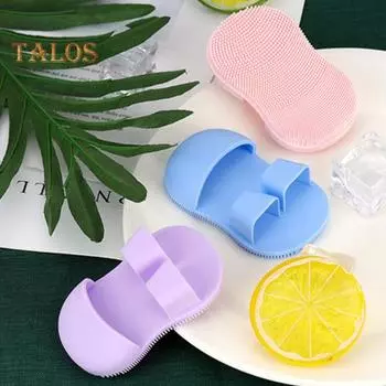 2шт силиконовая щетка для умывания лица отшелушивание черных точек удаление акне глубокая очистка пор ручное очищающее средство для лица массажер скраб синий