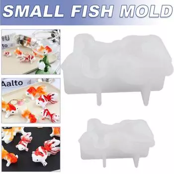 2шт силиконовая золотая рыбка агат ювелирные изделия смола эпоксидная форма брелок для литья плесень