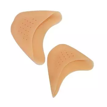 2шт силиконовые защитные накладки на пальцы ног Мягкие дышащие накладки на пальцы ног Балетные накладки на пальцы ног Подушечки для плюсневых костей Туфли на высоком каблуке телесный