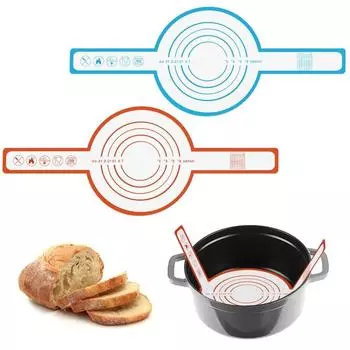 2шт силиконовый коврик для выпечки с длинной ручкой, антипригарный коврик для замешивания хлеба, коврик для переноса теста, принадлежности для выпечки, кухонный инструмент для приготовления пищи