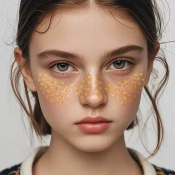 2шт скользящие наклейки для лица анти-пот имитация веснушек макияж татуировка наклейка 15.8*5cm