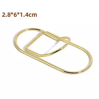 2шт скрепки металлический держатель для ручек зажим закладки Po зажим для билетов канцелярские принадлежности 60mm золотой