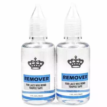 2шт. Средство для удаления клея и ленты для париков - легкое отсоединение бесшовных наращенных волос Средство для удаления клея и ленты для париков - 30 мл каждое 2 PCS