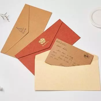 2шт старинные крафт-конверты бумага приглашение письмо открытка DIY поздравительный подарок