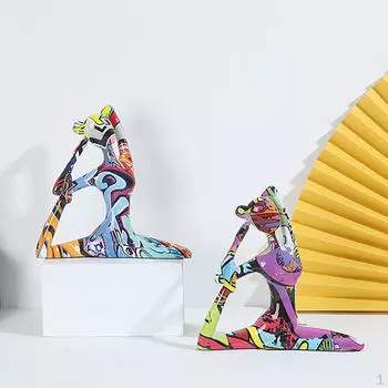 2шт статуя йоги скульптура рисунок граффити фигурки гостиная ремесла