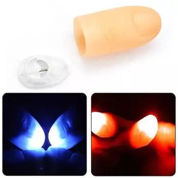 2шт супер яркий светодиодный реквизит для фокусов свет большие пальцы светящиеся лампы разноцветный