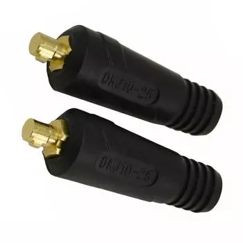 2шт. Сварочный кабель TIG, разъем-вилка для панели DKJ10-25, 200 А, набор инструментов Dinse