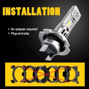 2шт светодиодные лампы для фар высокой яркости 10000 люмен адаптер не требуется универсальный H7