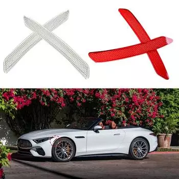 2шт светоотражающие наклейки на боковые габаритные огни автомобиля предупреждающие ленты полосы наружные наклейки на колеса автомобиля автомобильные отражатели наклейки White