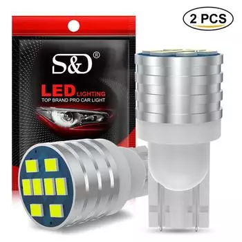 2шт T10 LED W5W Светодиодная лампа 194 168 Led 10SMD 2016 Автомобильный клин номерного знака Лампа купольный светильник 3000K 6000K Белый Желтый Зеленый Синий Красный Розовый красный