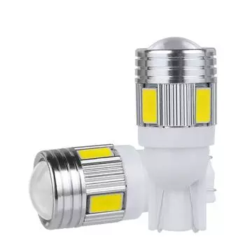 2шт T10 W5W 158 192 ксеноновые лампы резервного копирования LED CANBUS 6SMD 5630 Внутреннее освещение 2Pcs красный