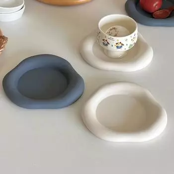 2шт термостойкий коврик для чашки для напитков Nordic Coffee Hot Pad подставка для хранения посуды кухонный поднос синий