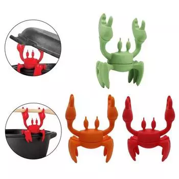 2шт термостойкий крабовый силиконовый держатель для ложки нескользящая подставка для кухонной плиты B