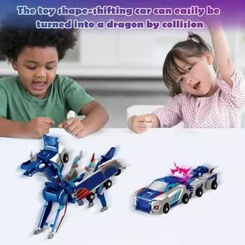 2шт трансформируемый игрушечный летающий дракон автомобиль деформация столкновения 2-в-1 мини-автомобиль образовательный