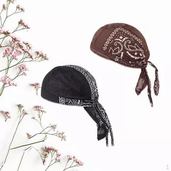 2шт тюбетейка головной платок от выпадения волос мусульманская бандана тюрбан коричневый