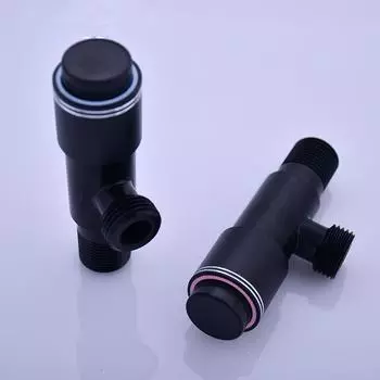 2шт угловой клапан черный ванная комната наполнительные клапаны туалет холодный и горячий с кнопочным переключателем угловой клапан для кухни ванна туалет раковина BSP