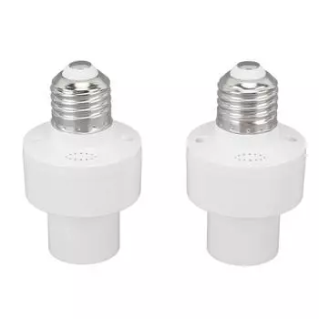 2шт умный патрон для лампочки беспроводной пульт управления голосовое управление с винтовым портом E27 умный