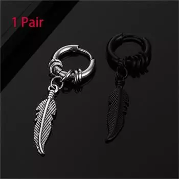 2шт унисекс нержавеющая сталь крест серьги кольца серьги пирсинг личность хип-хоп серьги