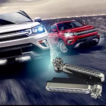 2шт универсальная ветроэнергетическая светодиодная противотуманная декоративная лампа DRL дневные ходовые огни разноцветный